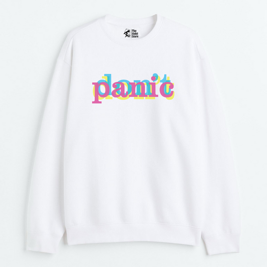 "Don't Panic - Cozy Delight: Winter Bliss Unisex Oversized Sweatshirt (400 GSM)"