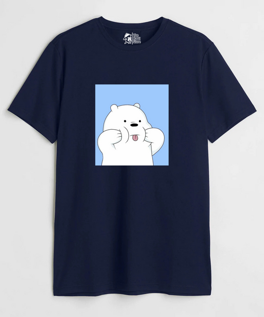Ice Bear Unisex Round Neck Half Sleeve T-shirt