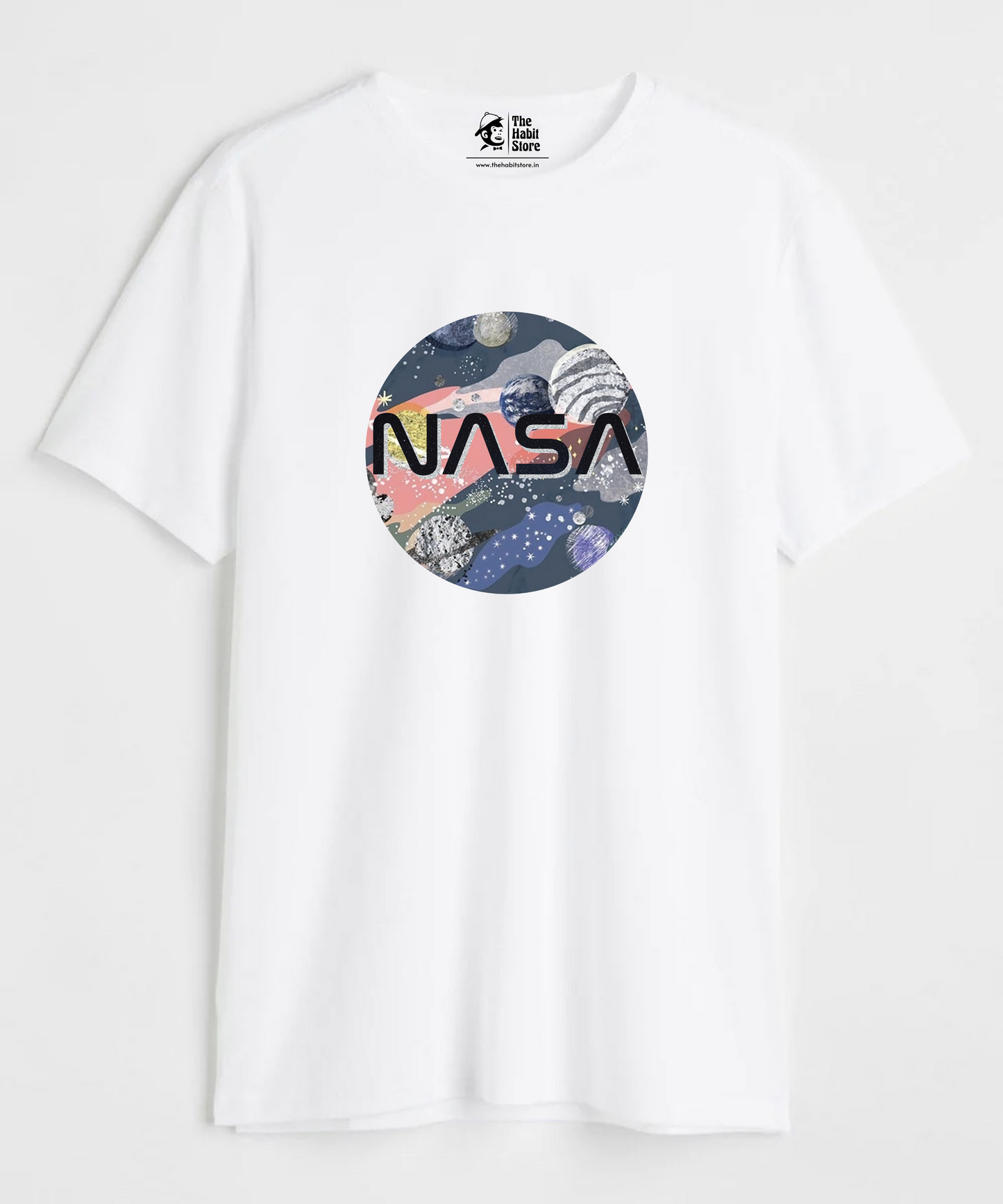 NASA Unisex Round Neck Half Sleeve T-shirt