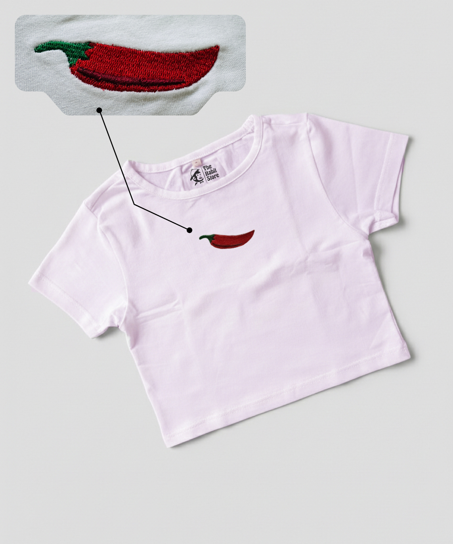 Too Hot To Handle 🌶 Embroidered Baby Tee