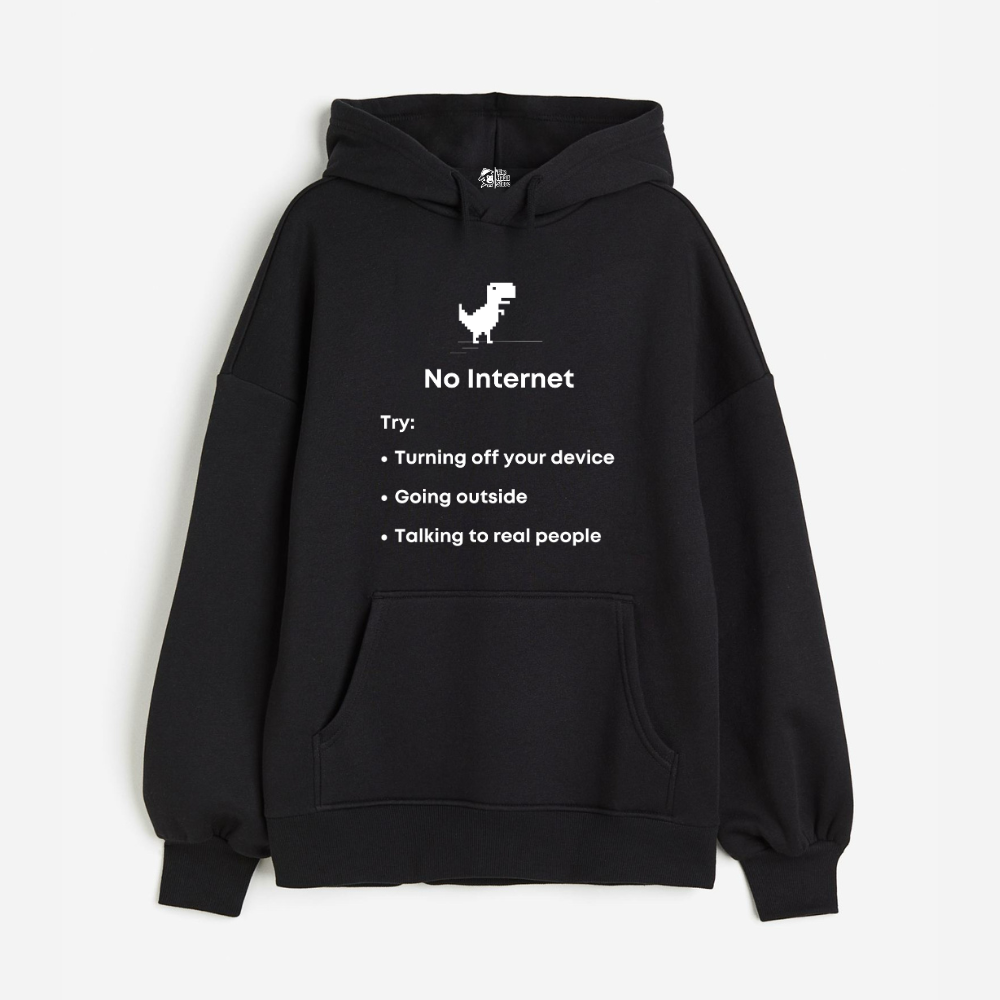 "No Internet - Oversized Winter Dreams: Premium 400 GSM Hoodies"
