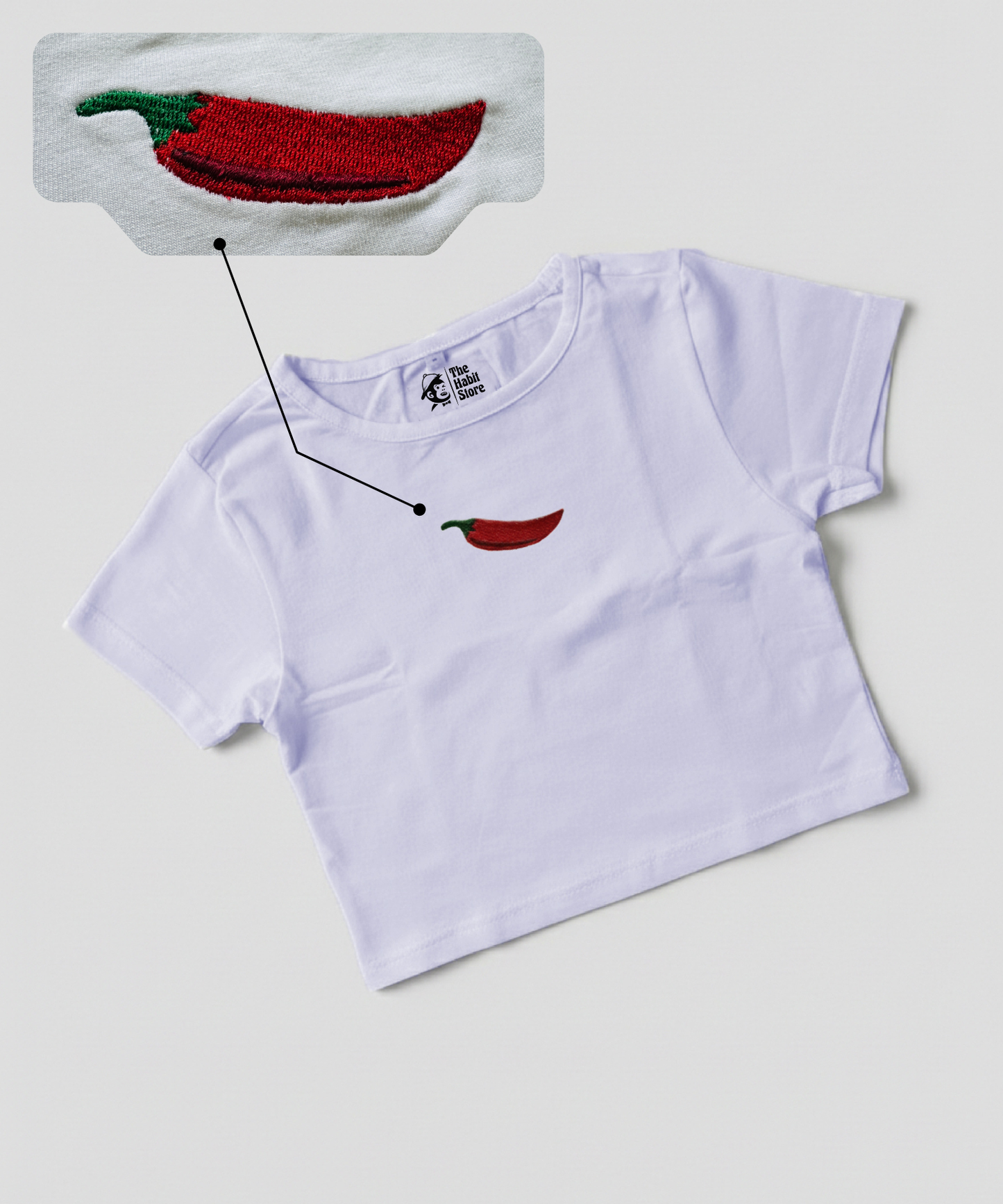 Too Hot To Handle 🌶 Embroidered Baby Tee