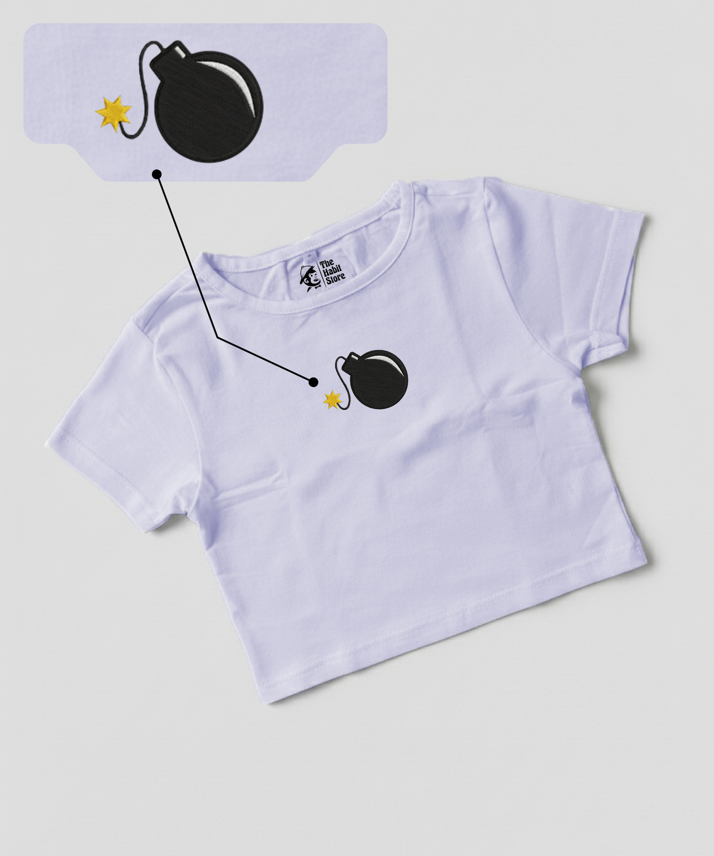 Bombshell 💣 Embroidered Women's Baby Tee