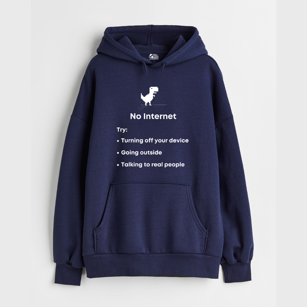 "No Internet - Oversized Winter Dreams: Premium 400 GSM Hoodies"