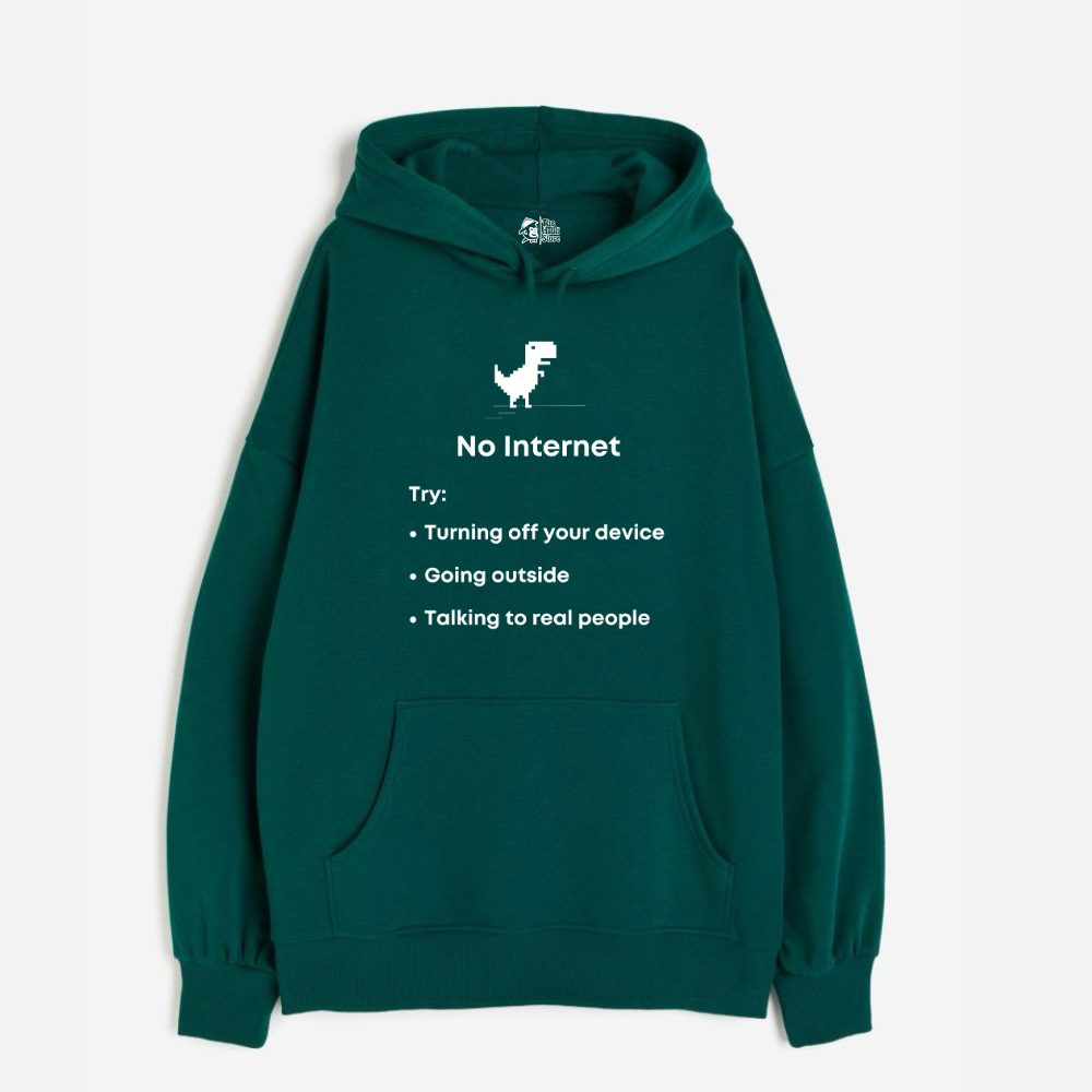 "No Internet - Oversized Winter Dreams: Premium 400 GSM Hoodies"