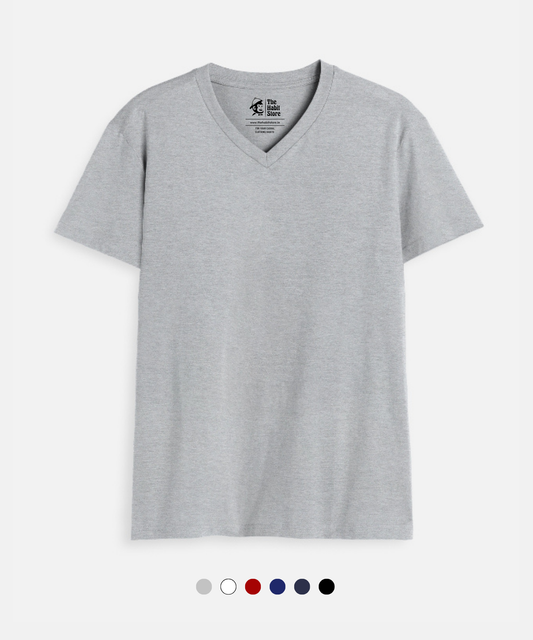 Classic Solid Unisex V-Neck T-shirt – 6 Stylish Colours