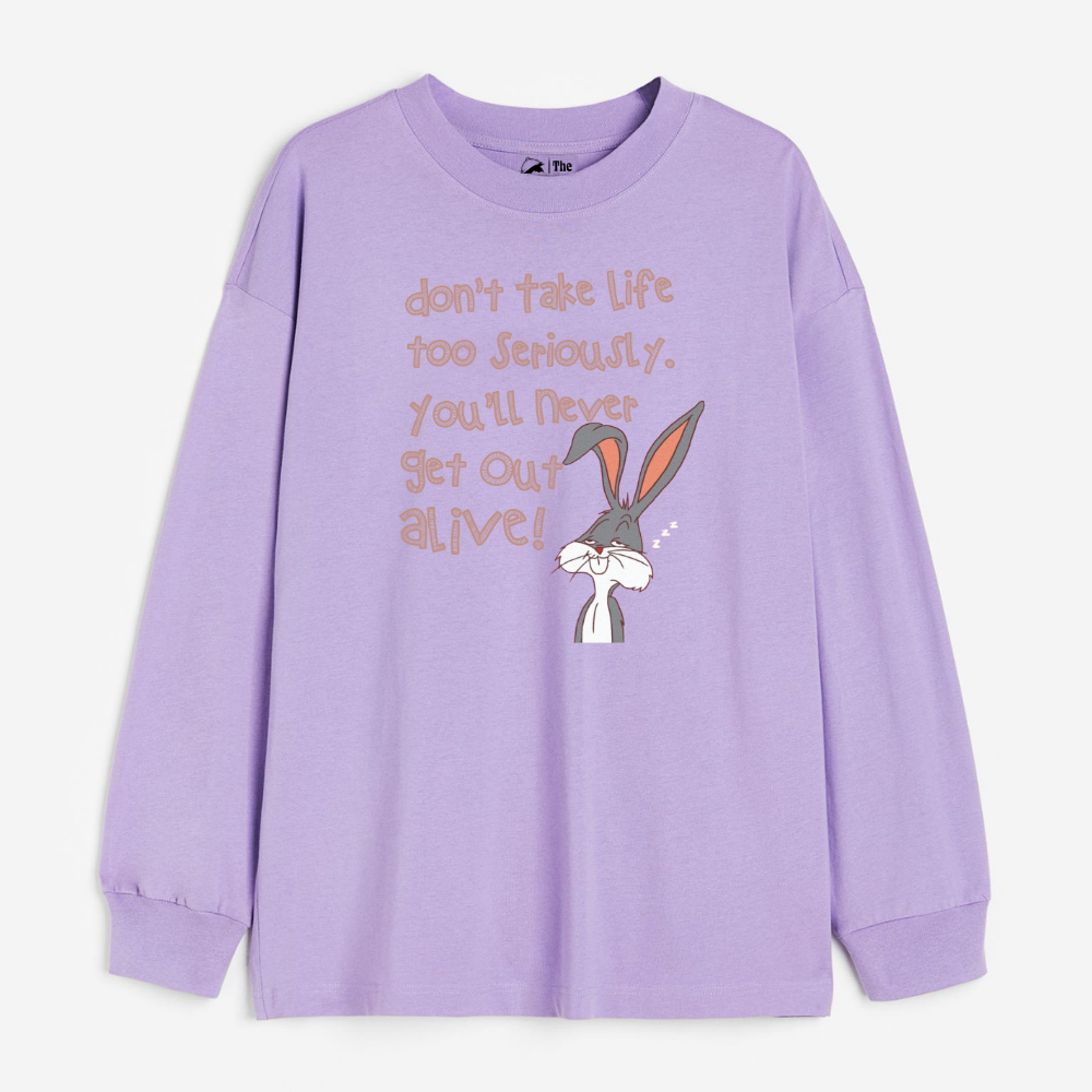 "Don't Take Life Seriously - Cozy Delight: Winter Bliss Unisex Oversized Sweatshirt (400 GSM)"