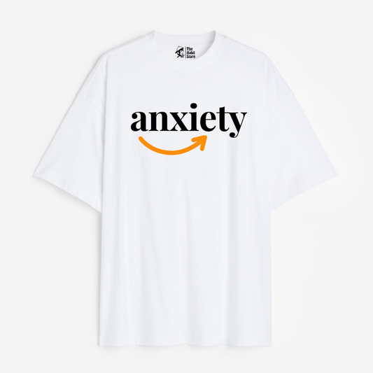 Anxiety Lightweight 180 GSM Unisex Oversized T-shirts