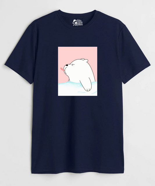Bare Bear Unisex Round Neck Half Sleeve T-shirt