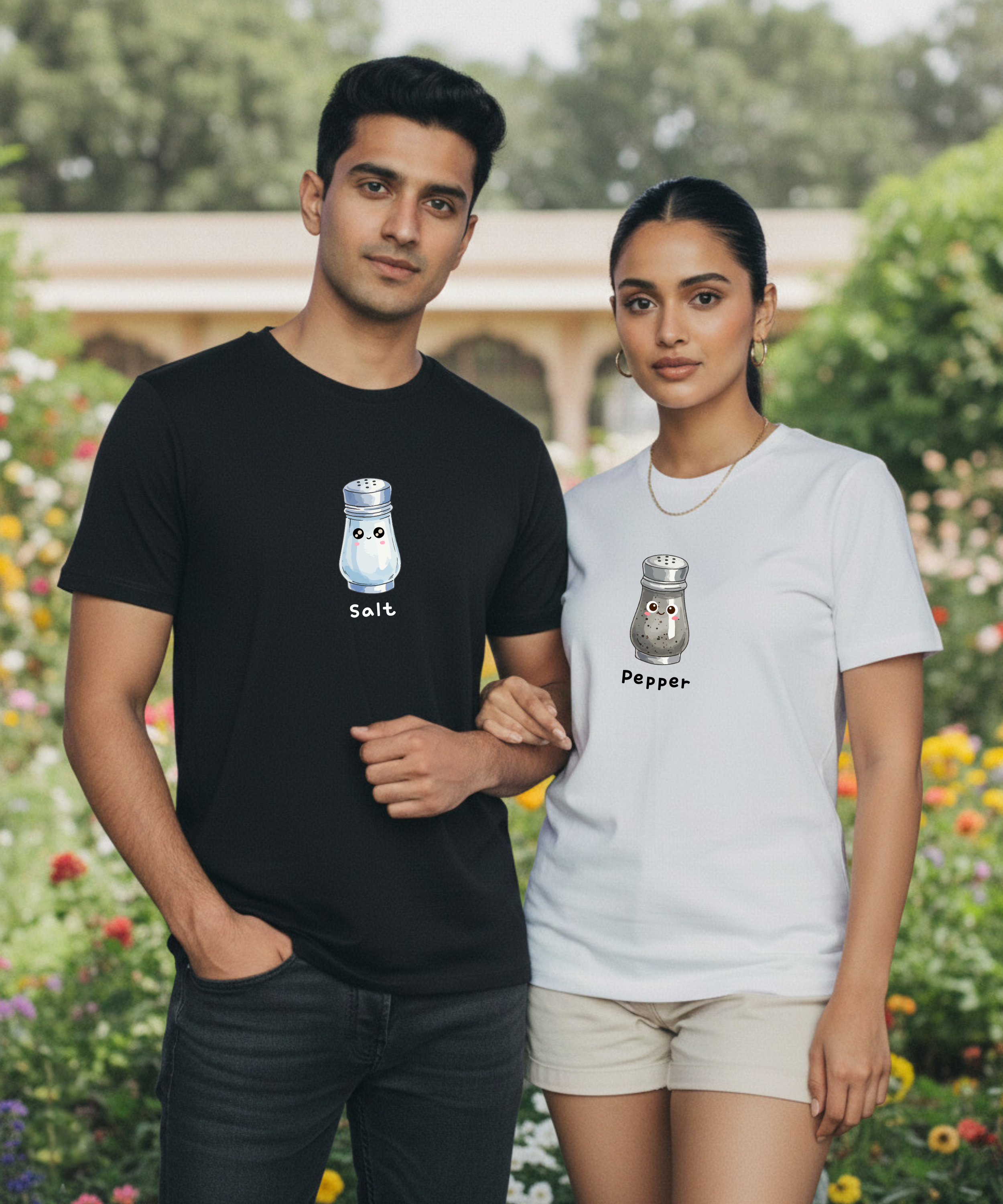 Salt & Pepper – Couple Regular Fit T-shirts (Set of 2)