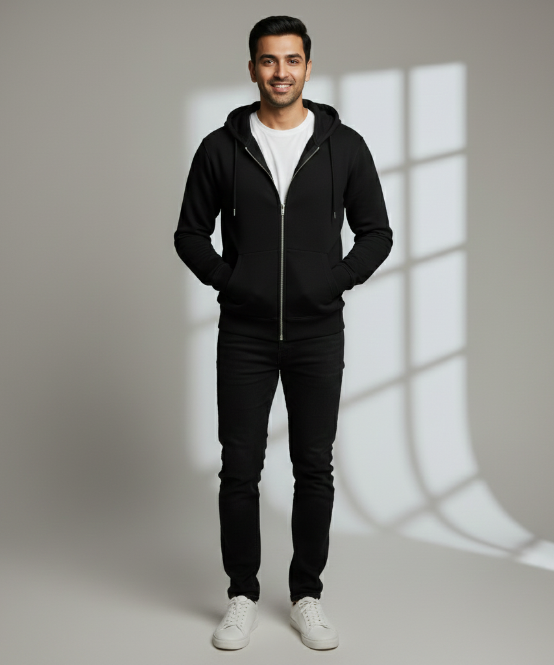 Cozy Haven: Unisex 400 GSM Fleece Wonderland Zipper Hoodie