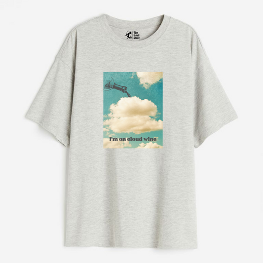 I'm on Cloud Wine Lightweight 180 GSM Unisex Oversized T-shirts