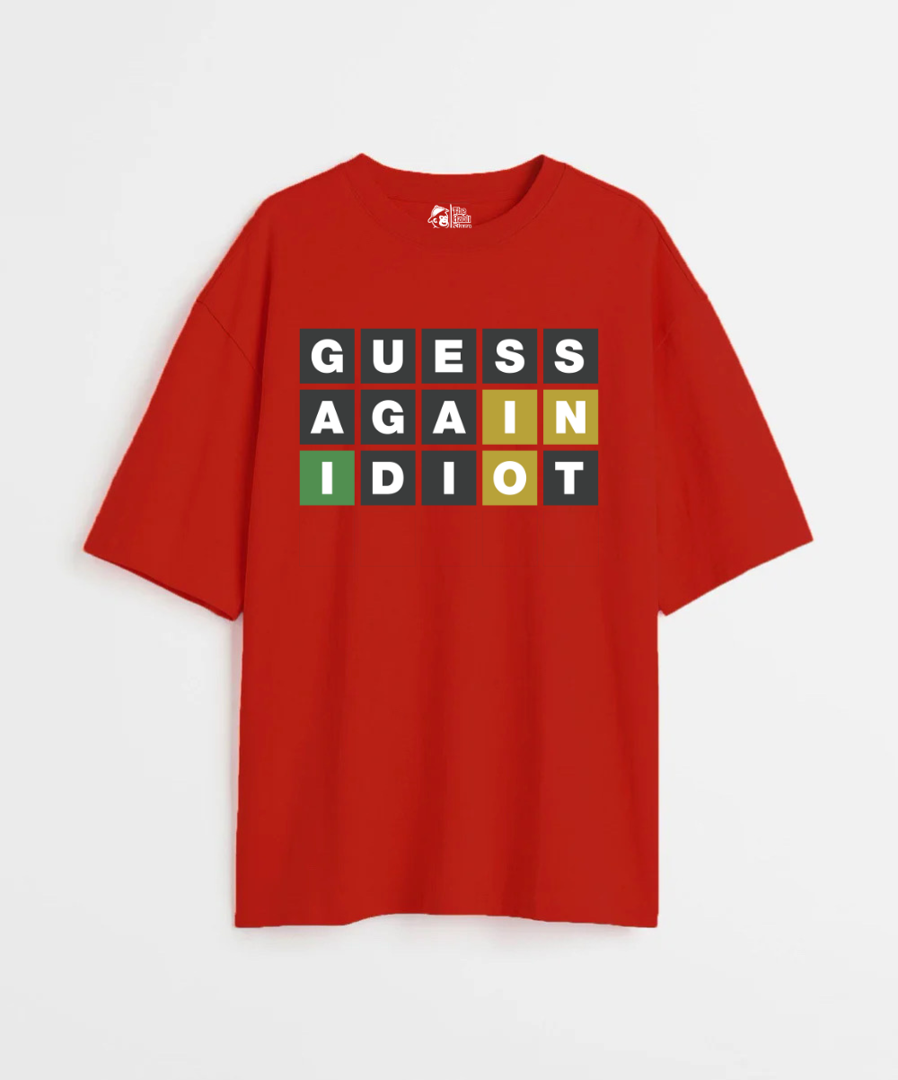 Guess Again 240 GSM Unisex Oversized T-shirt