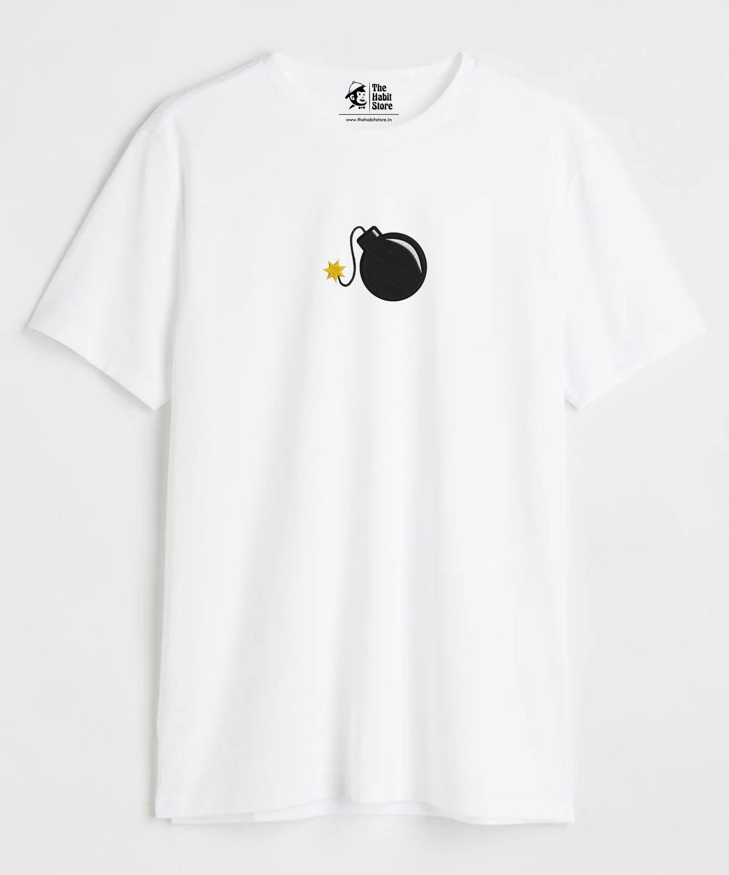 Bombshell 💣 Embroidered Round Neck Half Sleeve T-shirt