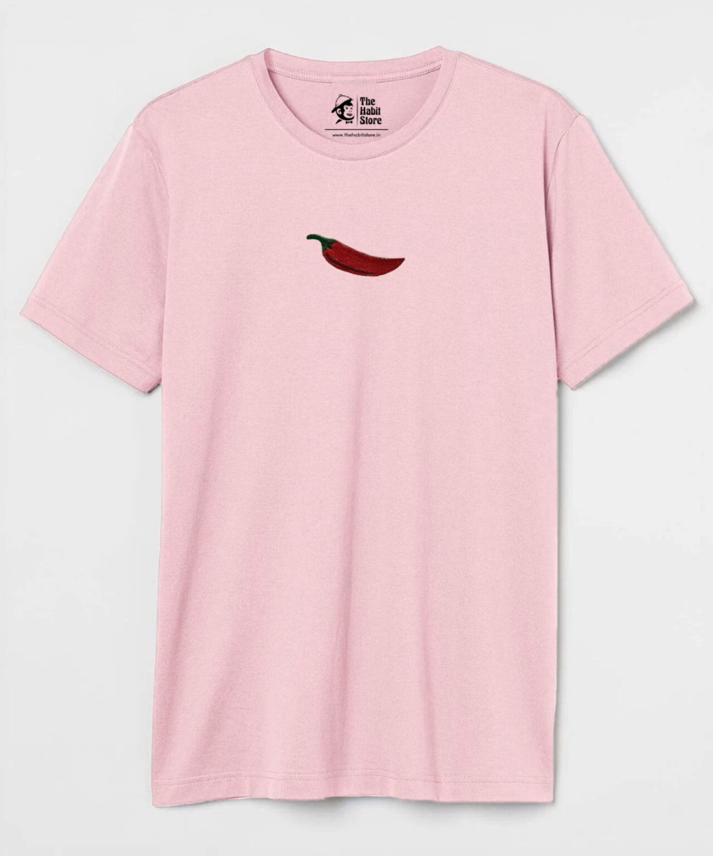 Too Hot To Handle 🌶 Embroidered Round Neck Half Sleeve T-shirt