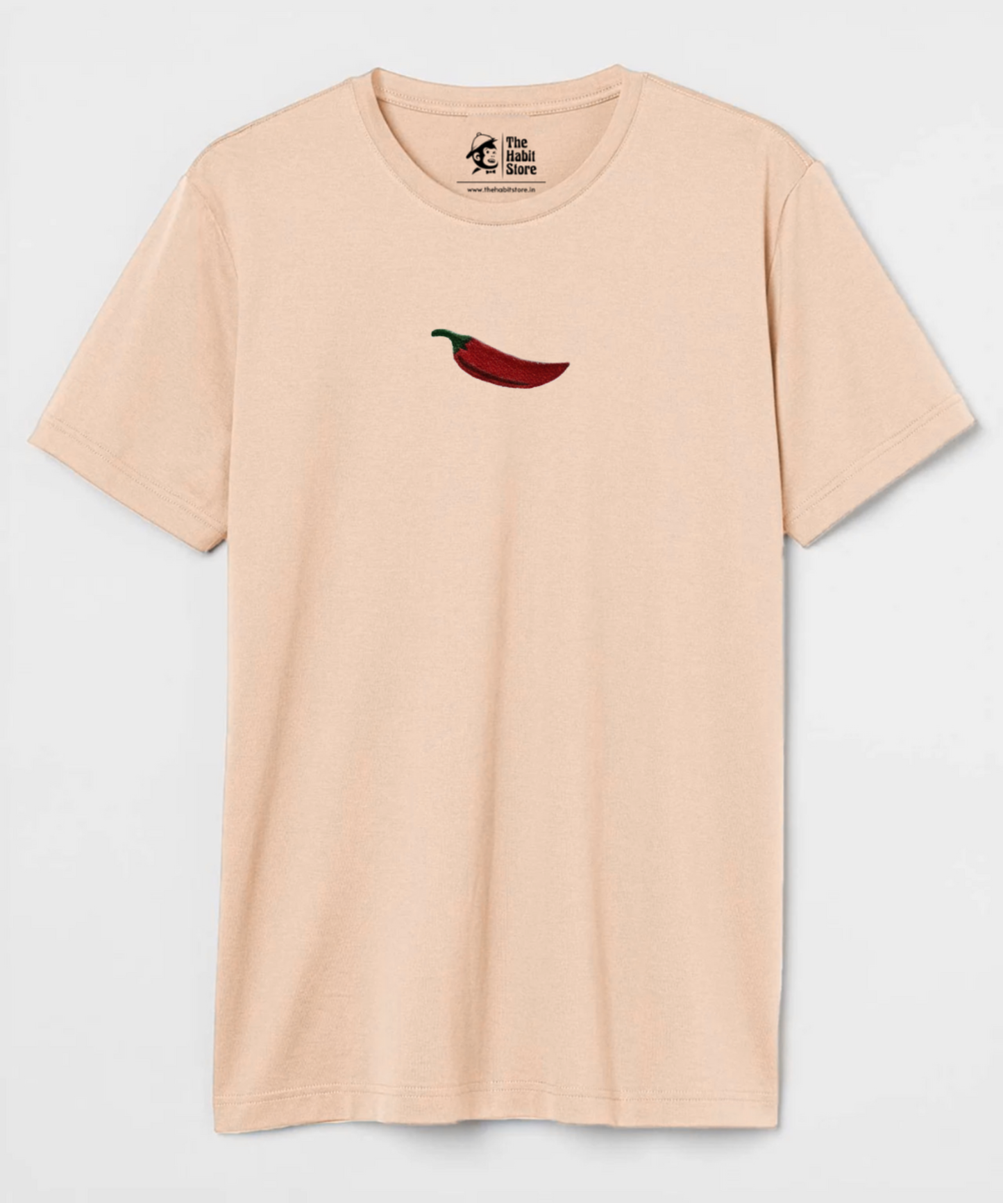 Too Hot To Handle 🌶 Embroidered Round Neck Half Sleeve T-shirt