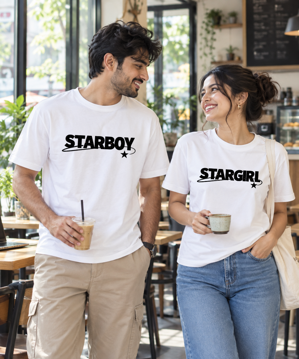 Starboy / Stargirl – Couple Regular Fit T-shirts (Set of 2)