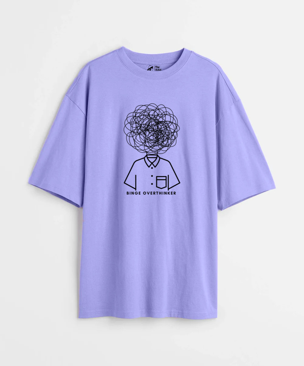 Binge Over Thinker 240 GSM Unisex Oversized T-shirt