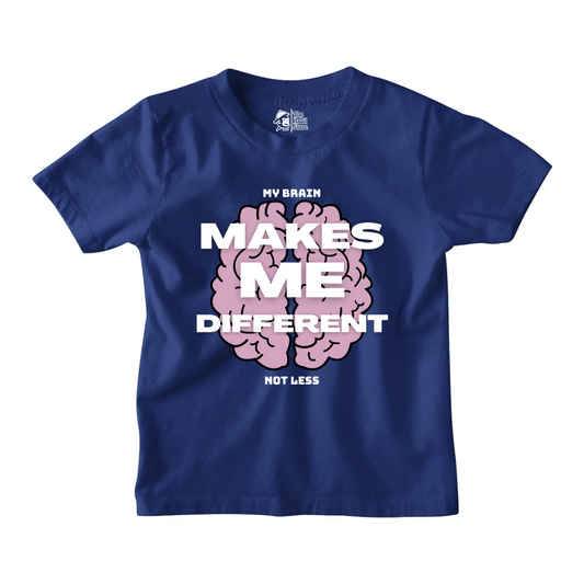 Brain Makes Me Different Kids' T-Shirts for Nonstop Smiles!
