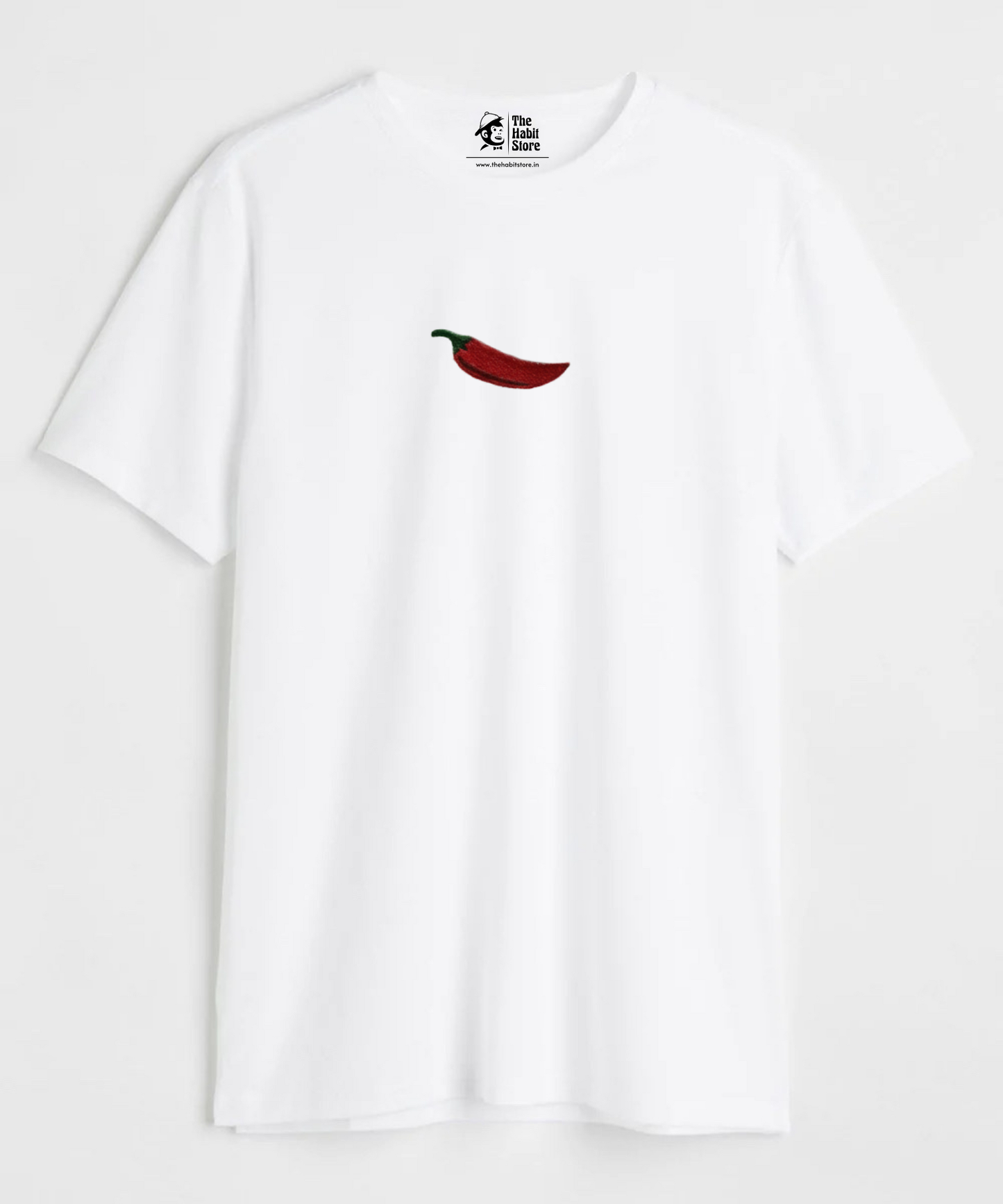 Too Hot To Handle 🌶 Embroidered Round Neck Half Sleeve T-shirt