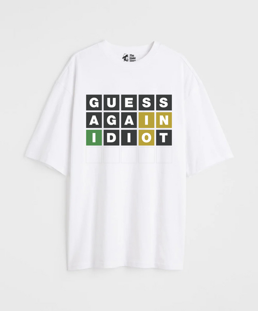 Guess Again 240 GSM Unisex Oversized T-shirt