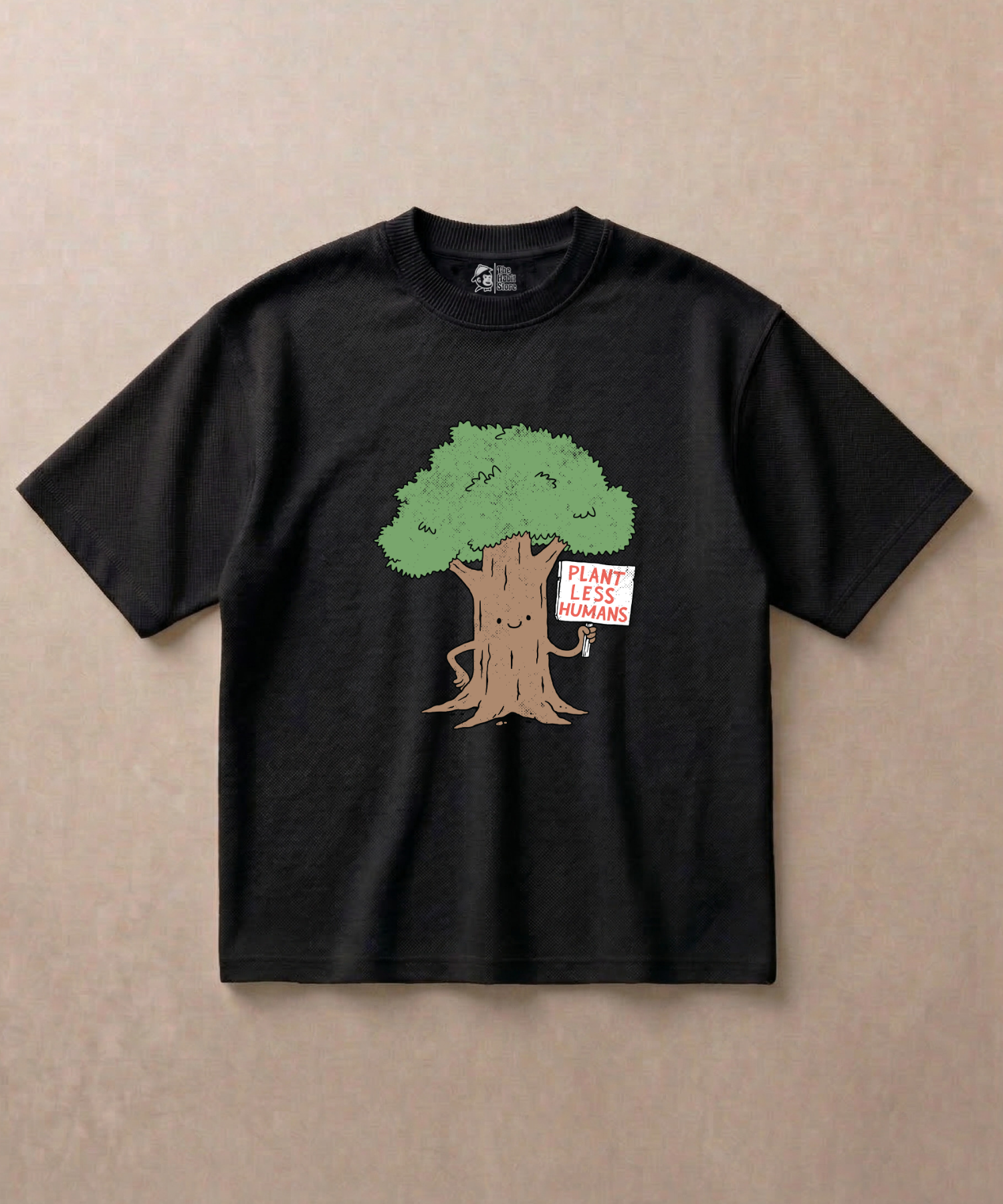 Plant less humans - Premium French Terry Oversized T-shirt
