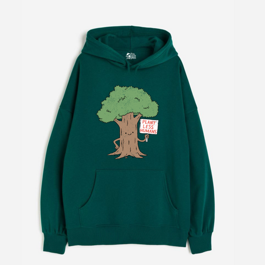 "Plant Less Humans - Oversized Winter Dreams: Premium 400 GSM Hoodies"