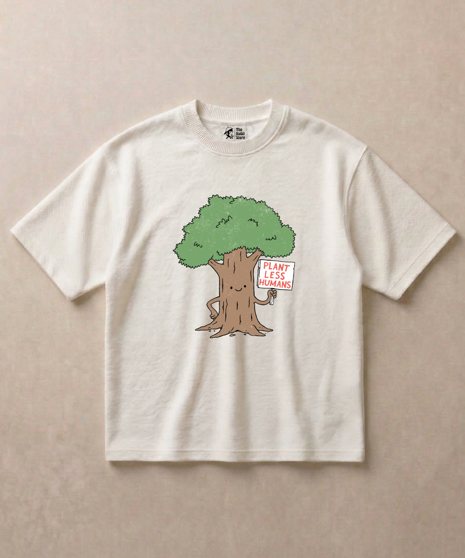 Plant less humans - Premium French Terry Oversized T-shirt