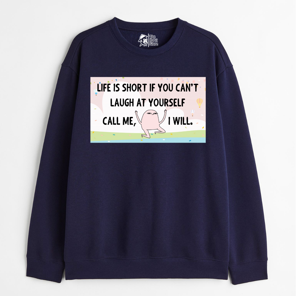 "Life is Short - Cozy Delight: Winter Bliss Unisex Oversized Sweatshirt (400 GSM)"