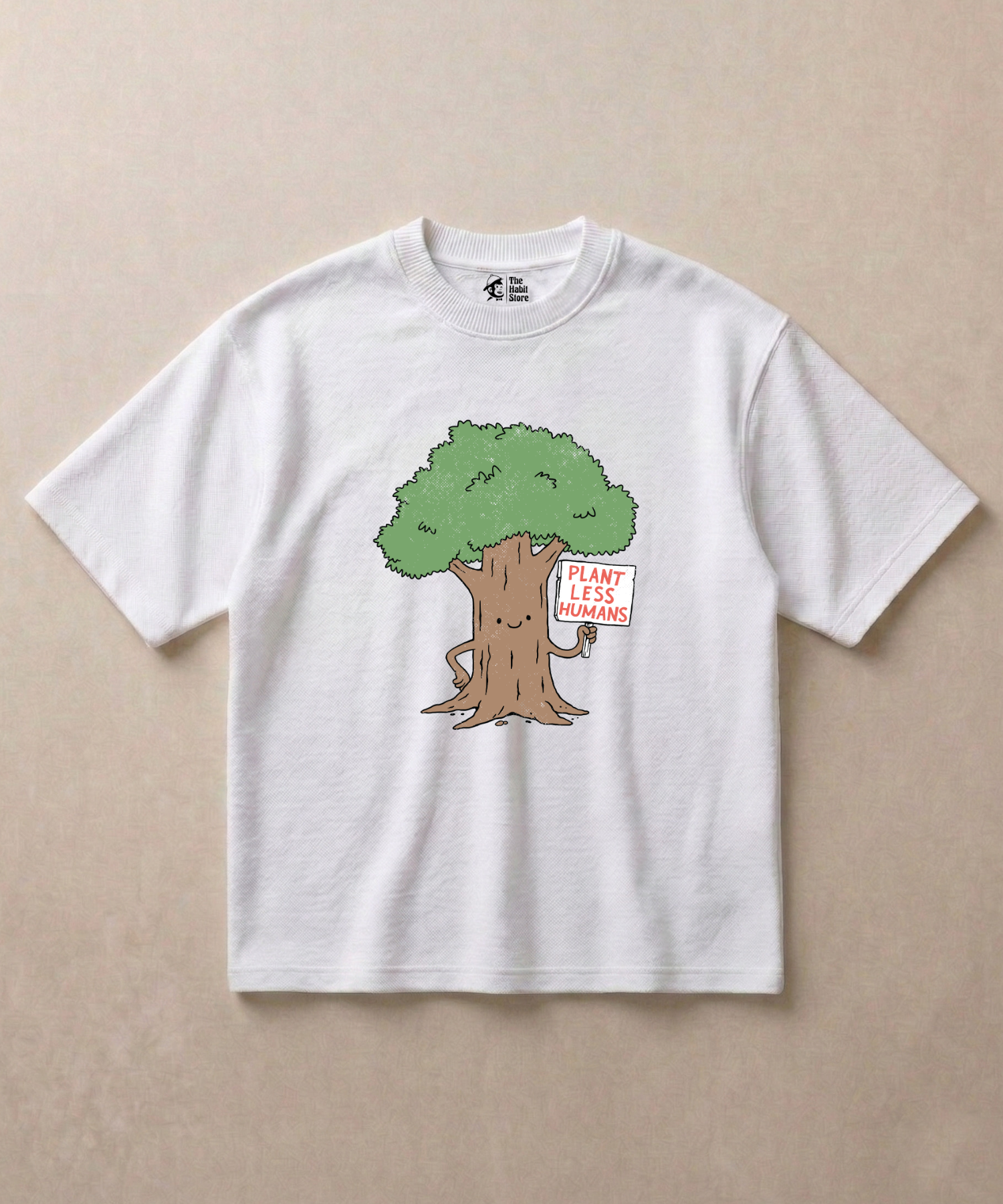 Plant less humans - Premium French Terry Oversized T-shirt