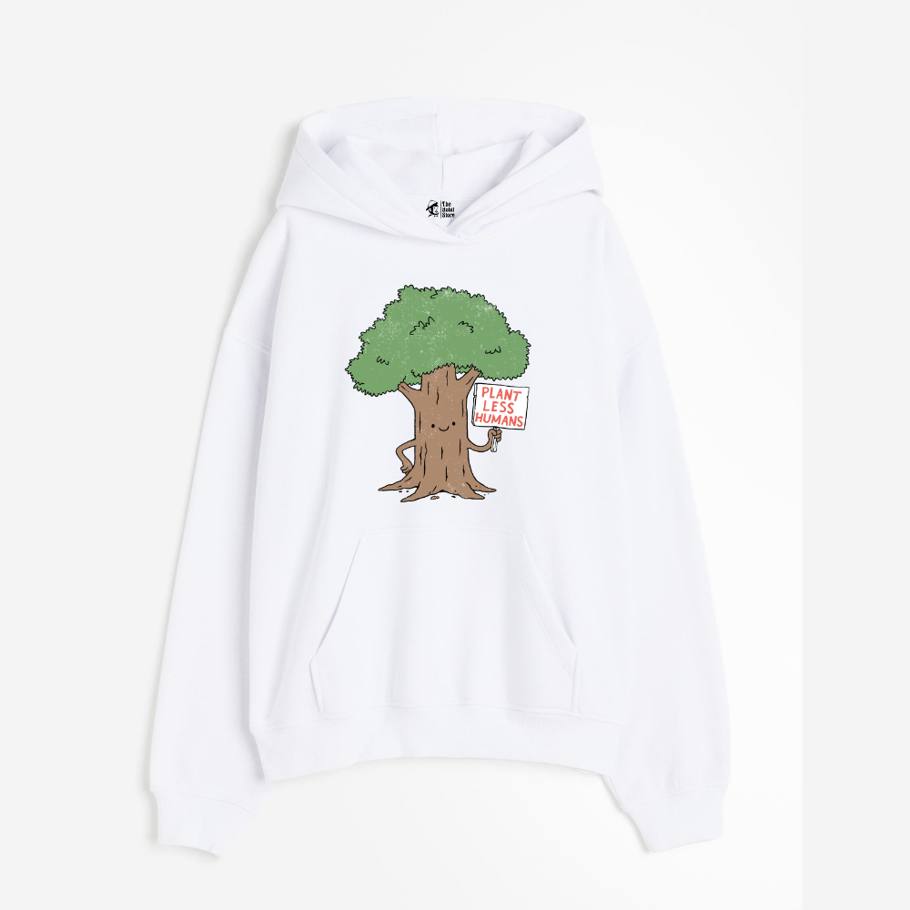 "Plant Less Humans - Oversized Winter Dreams: Premium 400 GSM Hoodies"
