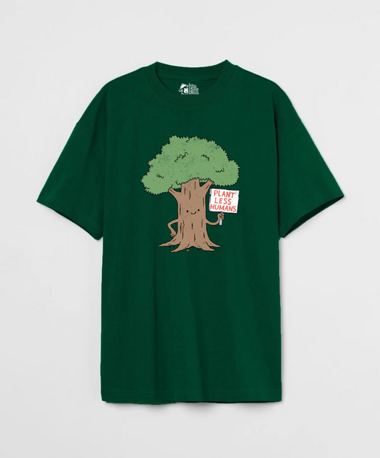 Plant Less Humans 240 GSM Unisex Oversized T-shirt