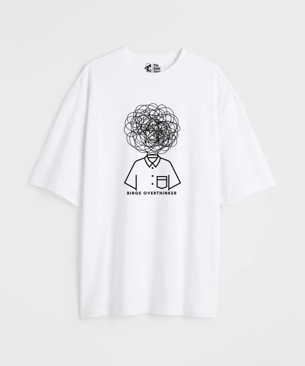 Binge Over Thinker 240 GSM Unisex Oversized T-shirt