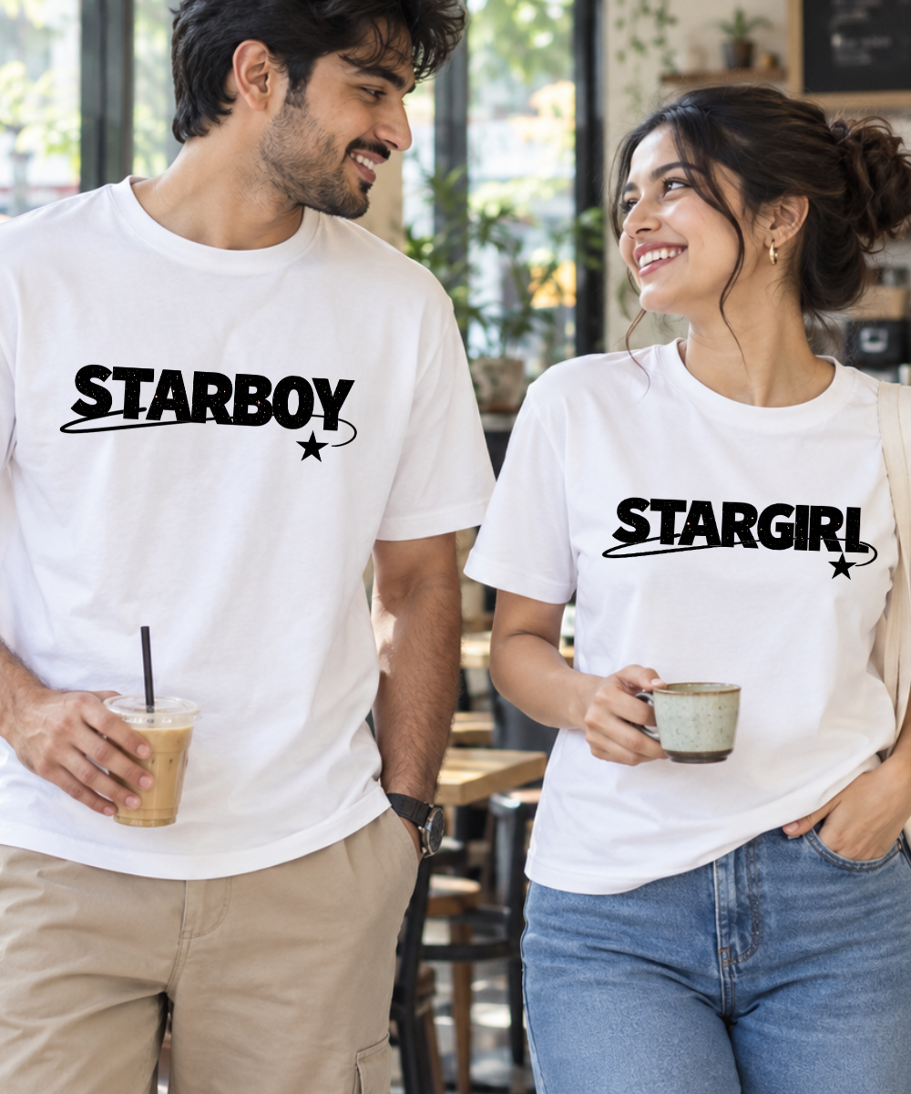 Starboy / Stargirl – Couple Regular Fit T-shirts (Set of 2)