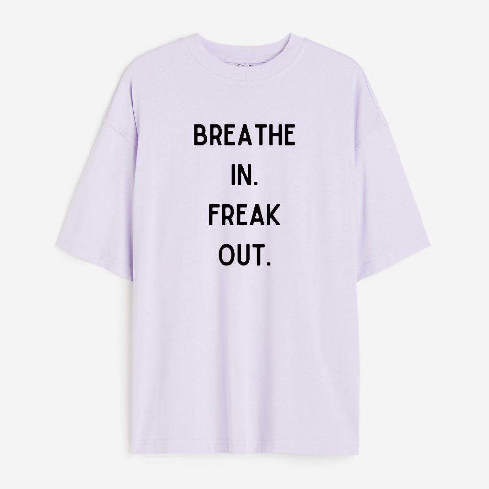 Deep Breaths Lightweight 180 GSM Unisex Oversized T-shirts