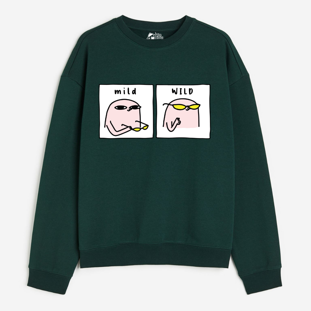 "Mild & Wild - Cozy Delight: Winter Bliss Unisex Oversized Sweatshirt (400 GSM)"