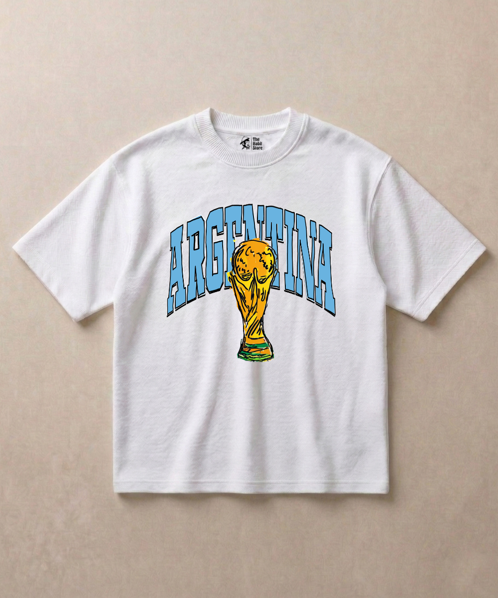 Messi WC — Premium Football French Terry Oversized T-shirt