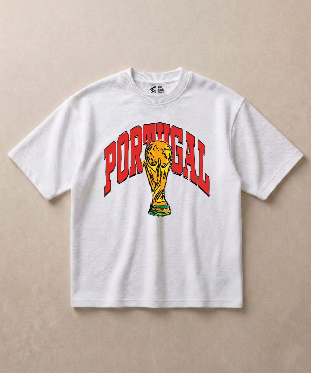 Portugal 2026 — Premium Football French Terry Oversized T-shirt
