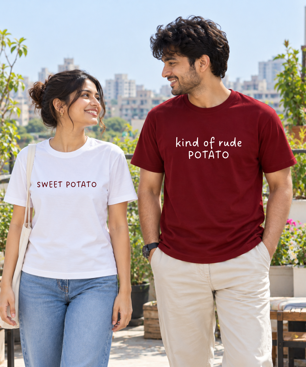 Sweet Potato / Rude Potato – Couple Regular Fit T-shirts (Set of 2)