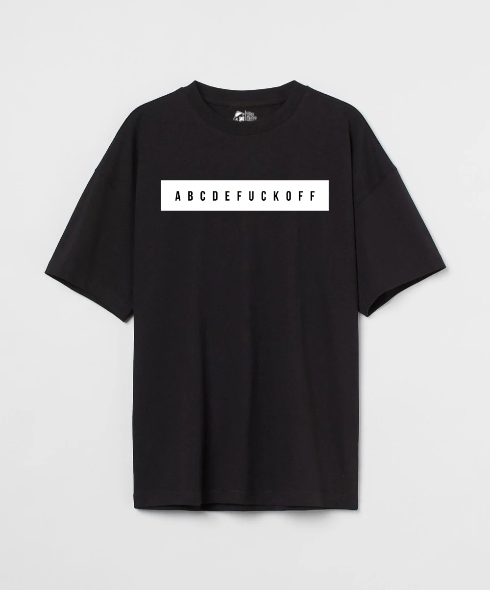ABCDEFUCKOFF 240 GSM Unisex Oversized T-shirt