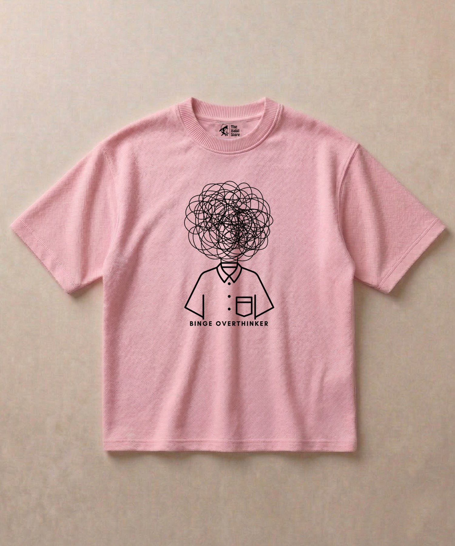 Binge Overthinker - Premium French Terry Oversized T-shirt