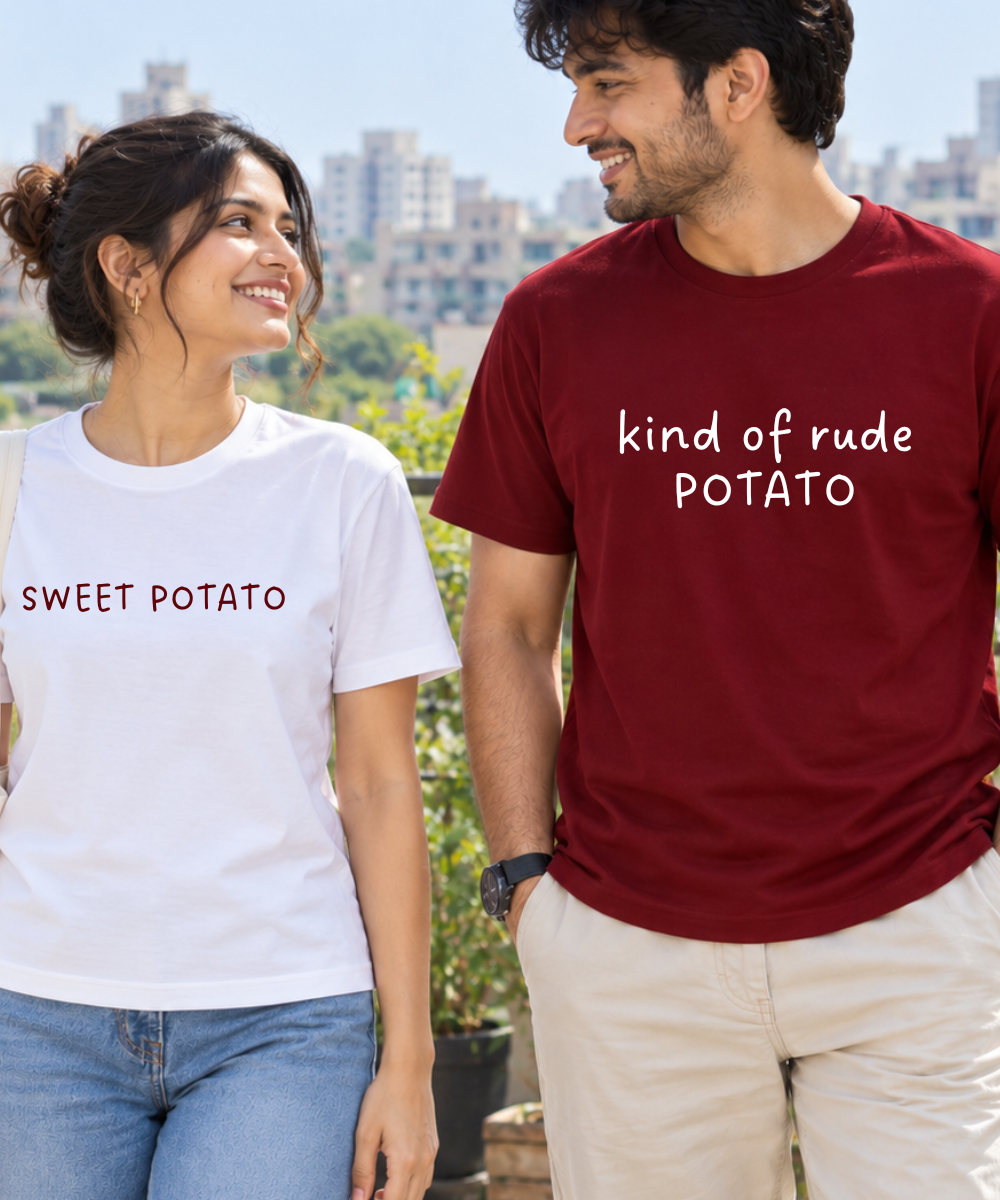 Sweet Potato / Rude Potato – Couple Regular Fit T-shirts (Set of 2)