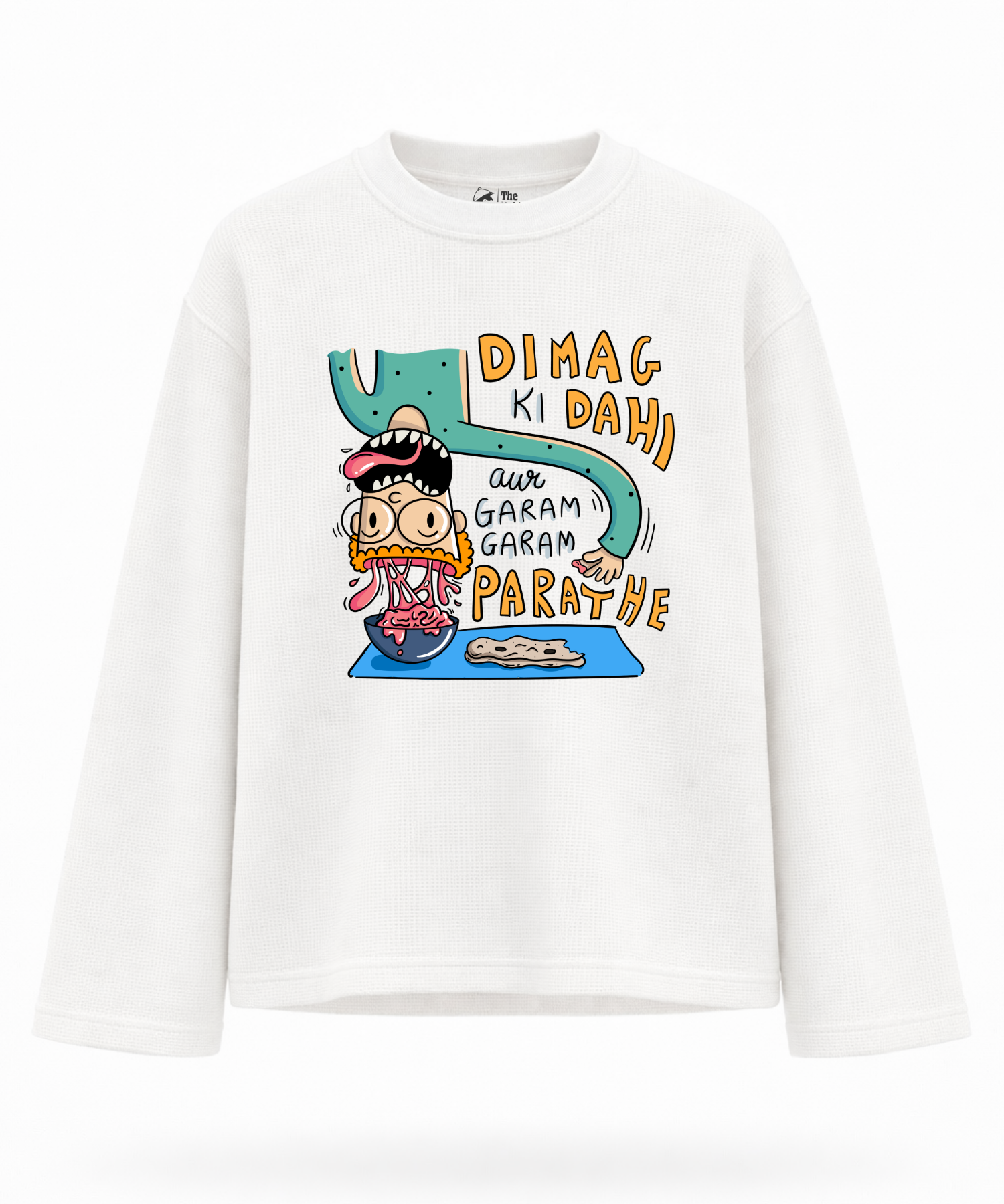 Dimaag Ki Dahi - Waffle Knit Oversized Full Sleeve