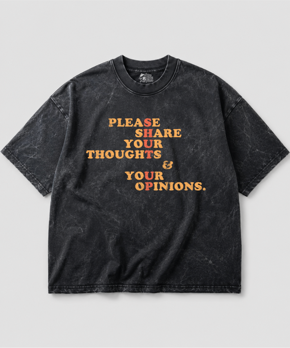 Shut Up Acid Wash Oversized T-shirt | 240 GSM