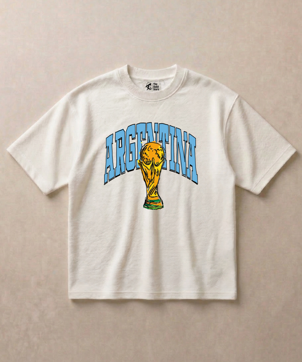 Messi WC — Premium Football French Terry Oversized T-shirt
