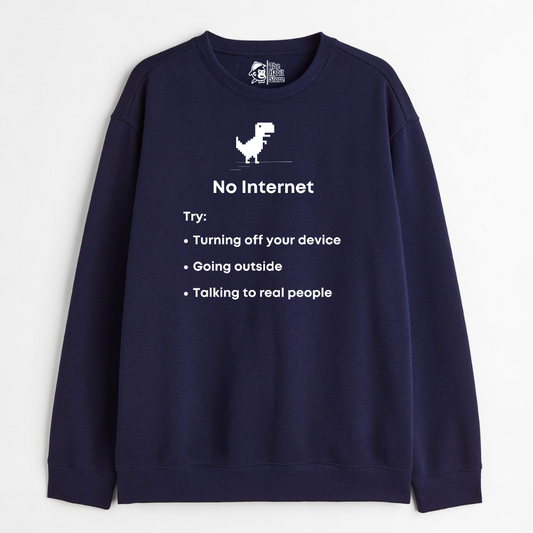 "No Internet - Cozy Delight: Winter Bliss Unisex Oversized Sweatshirt (400 GSM)"