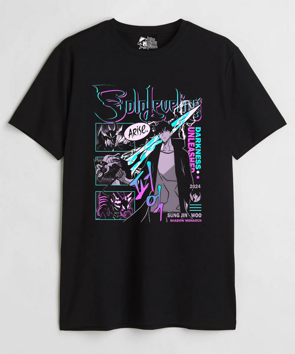 Darkness Unleashed Sololeveling – Anime Paglu – Unisex Regular Fit T-shirt