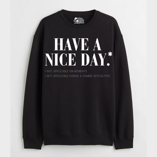 "Terms & Conditions Apply - Cozy Delight: Winter Bliss Unisex Oversized Sweatshirt (400 GSM)"