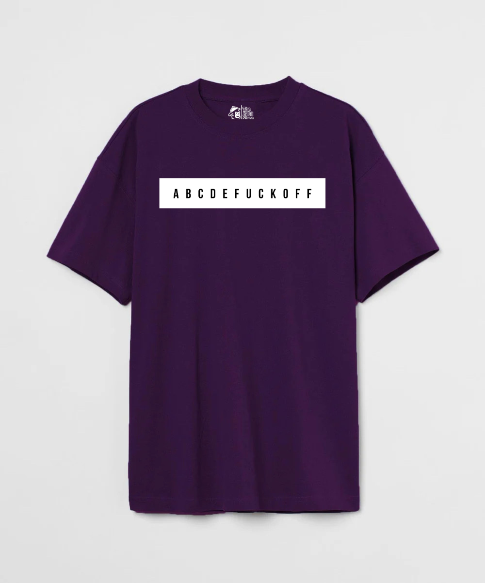 ABCDEFUCKOFF 240 GSM Unisex Oversized T-shirt