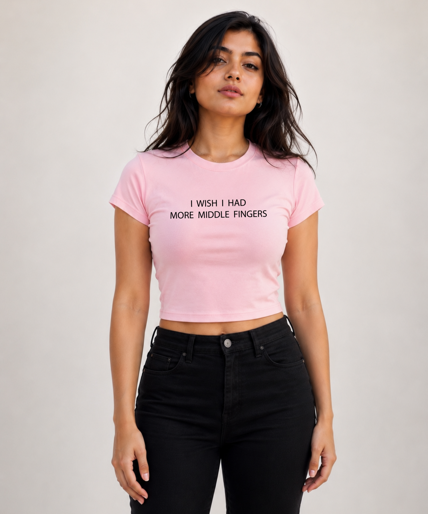 I Wish — Baby Tee Fitted Crop
